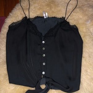 Urban Outfitters Silk Crop Top